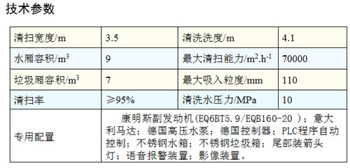 洗掃車參數(shù)