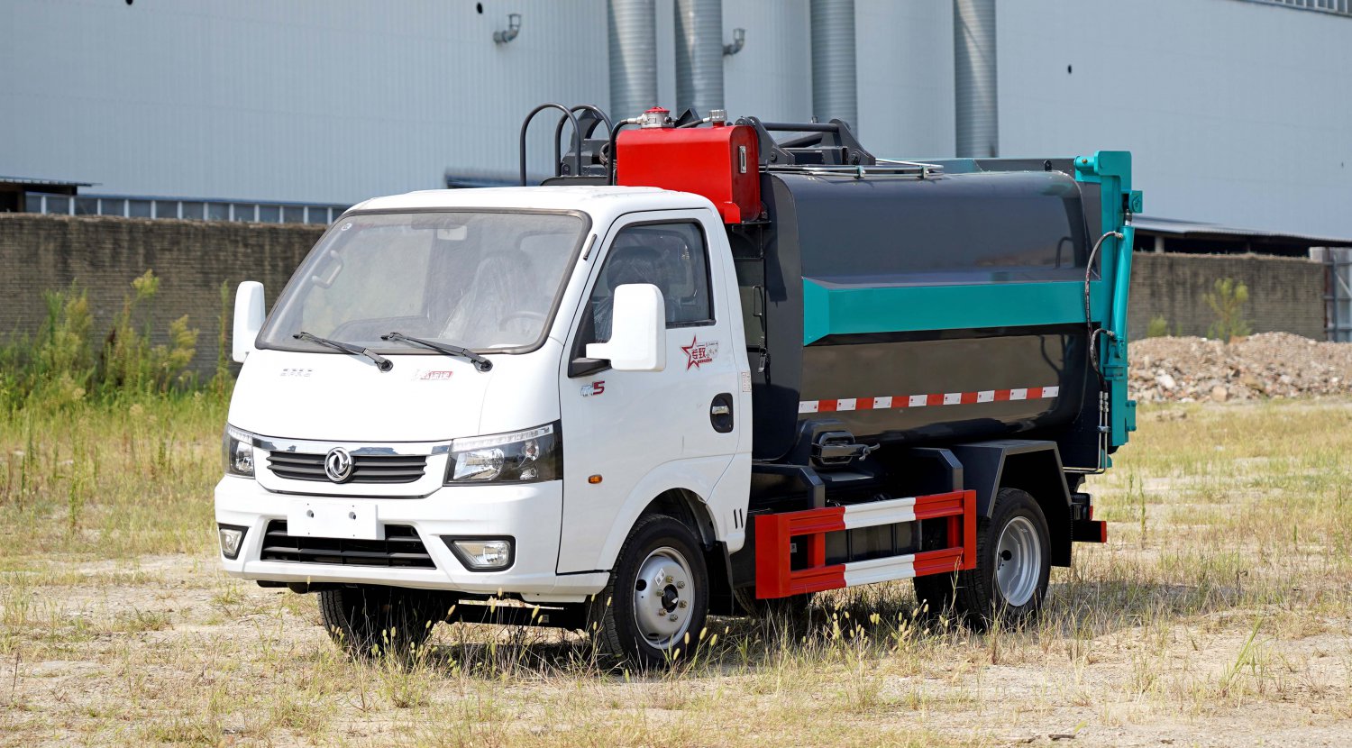 國六3-4方 藍牌東風途逸掛桶垃圾車